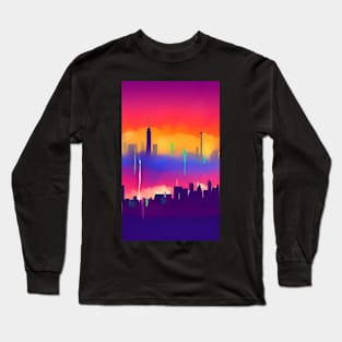 City Skyline Graffiti Long Sleeve T-Shirt